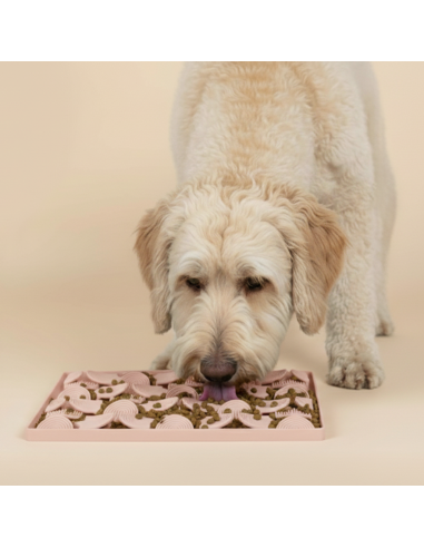 Dog lick mat FuzzYard Life Hide & Treat Soft Blush