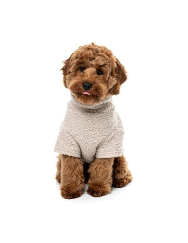FuzzYard Life bouclé dog jumper, Sandstone