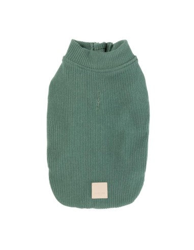 FuzzYard Life ribbed knit dog jumper, Myrtle Green