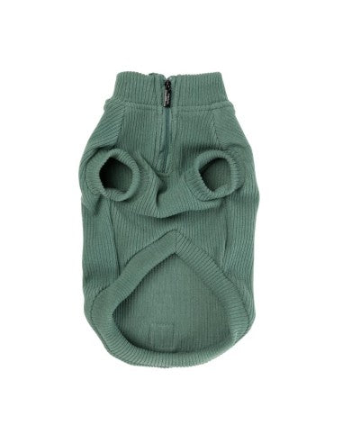FuzzYard Life ribbed knit dog jumper, Myrtle Green