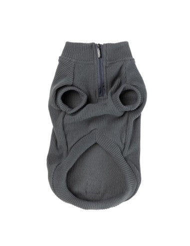 FuzzYard Life ribbed knit dog jumper, Slate Grey