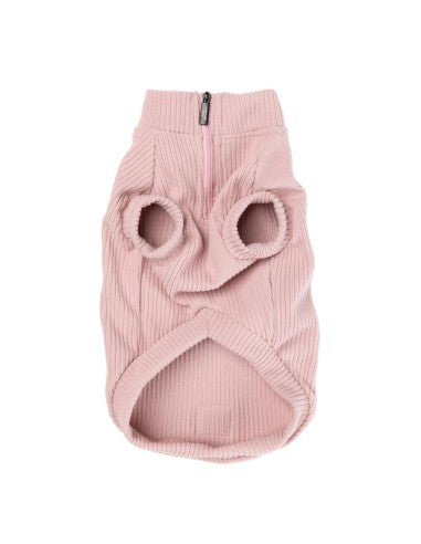 FuzzYard Life ribbed knit dog jumper, Soft Blush