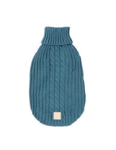 FuzzYard Life French Blue knitted dog jumper (size 3)