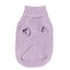 FuzzYard Life cable knit dog jumper, Lila