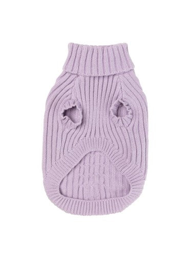 FuzzYard Life cable knit dog jumper, Lila