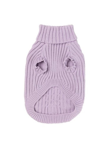 FuzzYard Life cable knit dog jumper, Lila