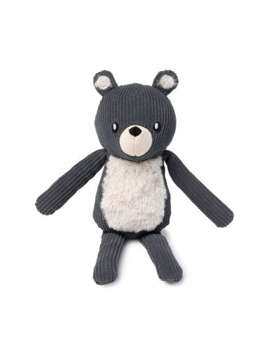 Corduroy plush dog toy FuzzYard Life Bear, Slate Grey