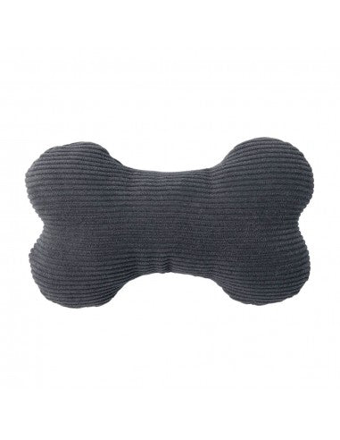 FuzzYard Life Slate Grey plush bone dog toy (size S)