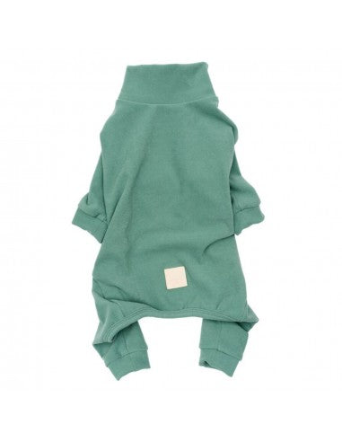 FuzzYard Life soft-touch dog pyjamas, Myrtle Green