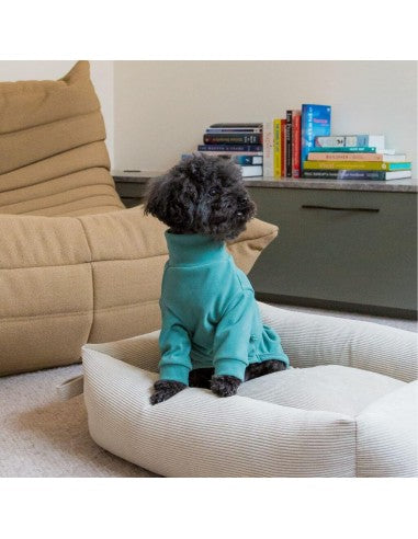FuzzYard Life soft-touch dog pyjamas, Myrtle Green