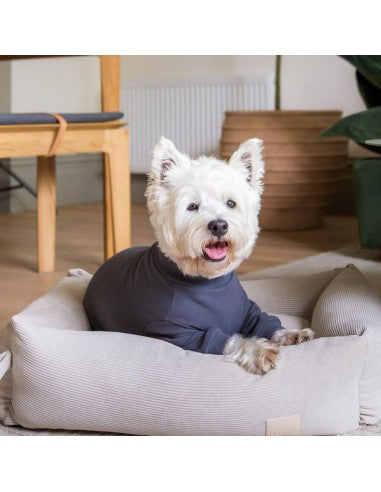 FuzzYard Life soft-touch dog pyjamas, Slate Grey
