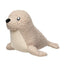 Seal plush dog toy FuzzYard Life Sandstone
