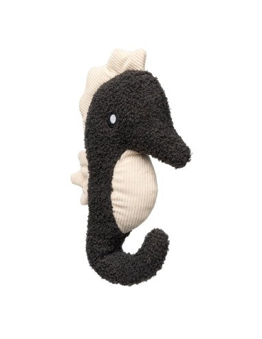 Seahorse plush dog toy FuzzYard Life Slate Grey