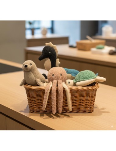 Octopus plush dog toy FuzzYard Life Soft Blush
