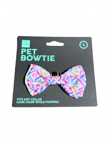 FuzzYard Bubblegum Burst Velcro dog bow tie (size S)