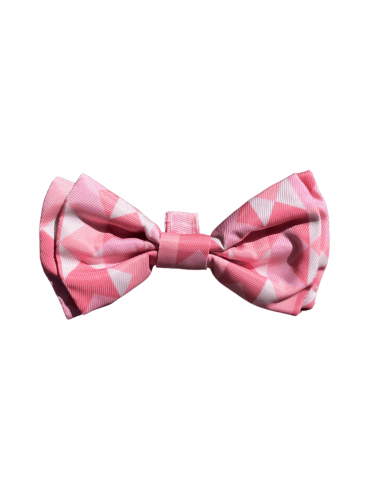 FuzzYard Pink Lemonade Velcro dog bow tie (size L)