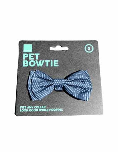 FuzzYard Thornbury Aegean Blue Velcro dog bow tie (size S)