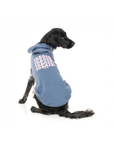 FuzzYard Treats dog hoodie, blue (size 6)