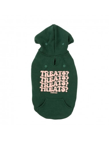 FuzzYard Treats dog hoodie, green (size 6)