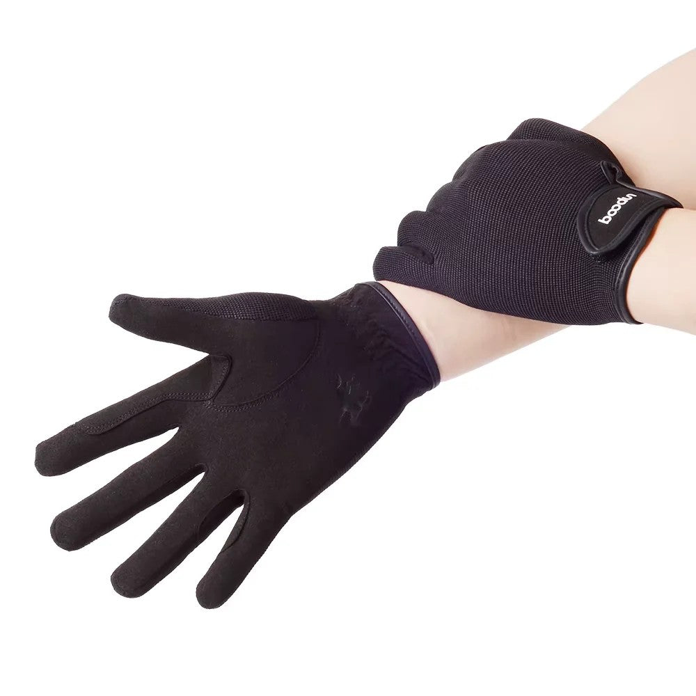 Breathable mesh riding gloves with grip – view 3