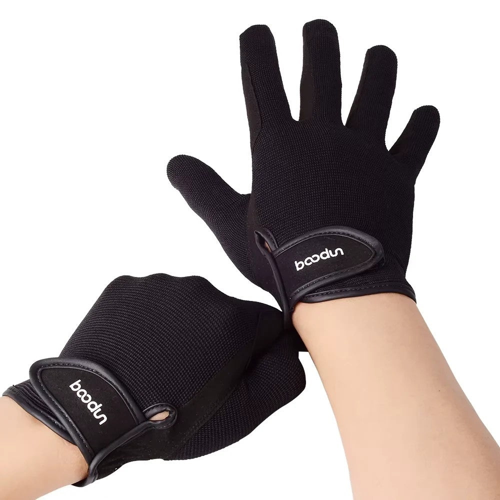 Breathable mesh riding gloves with grip – view 7
