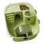 Green compact hamster cage with built-in zones and silent wheel