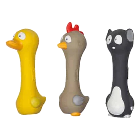 Latex Animal Dumbbell Dog Toys, 19 cm
