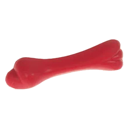 Rubber bone dog chew toy, 12 cm