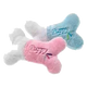 Squeaky plush bone puppy toy, 13 x 9 cm