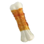 White pressed rawhide bone with chicken for dogs, 7.5, 10 and 20 cm