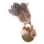 Wobbling egg with chick and feather cat toy