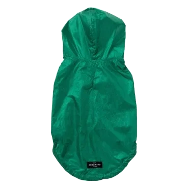 FuzzYard Flipside reversible dog raincoat in green and beige, size 1