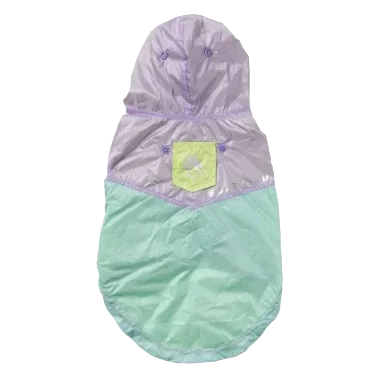 FuzzYard Ormond reversible dog raincoat in purple and blue
