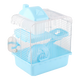 Blue 2-level hamster cage with deep removable base