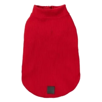 Half-zip dog jumper FuzzYard Cambridge in red