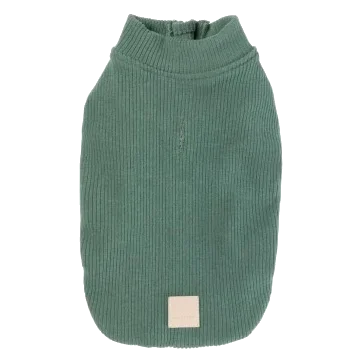 FuzzYard Life ribbed knit dog jumper, Myrtle Green