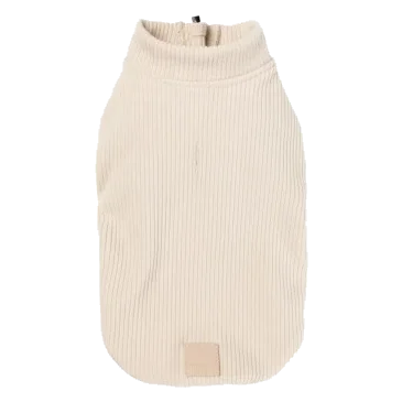 FuzzYard Life ribbed knit dog jumper, Sandstone