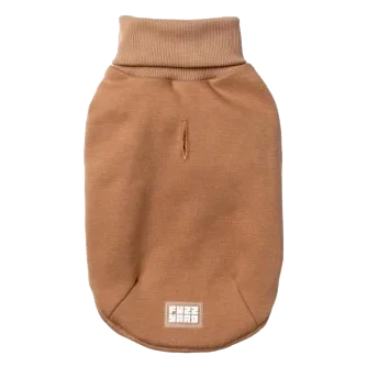 Roll-neck dog jumper FuzzYard Stevie in latte