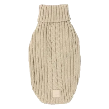 Knitted dog jumper FuzzYard Life Sandstone