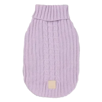 FuzzYard Life cable knit dog jumper, Lila