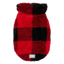 FuzzYard Checkered Teddy Dog Jumper in Red