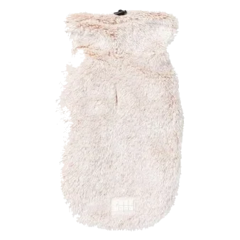 FuzzYard Frosted Teddy Plush Dog Jumper in Latte