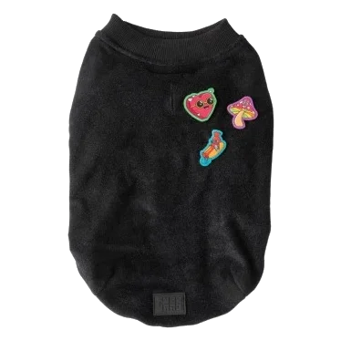 Fleece-lined dog jumper FuzzYard Rep It Freshman with velcro