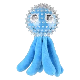 Flamingo squid dog chew toy in TPR and plush