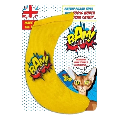 Catnip cat toy BAM! Banana, 16 cm