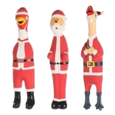 Latex Father Christmas Dog Toy, 23 cm