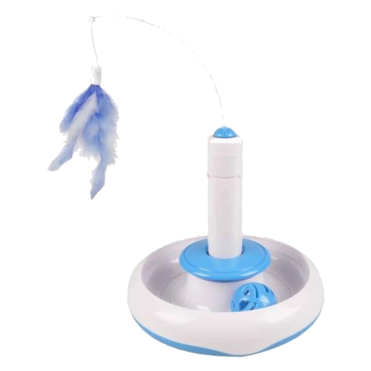 Wassima white electronic ball track cat toy