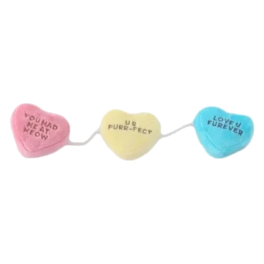 Catnip cat toy FuzzYard Candy Hearts