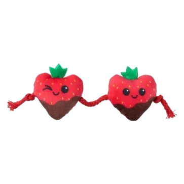 Catnip cat toy FuzzYard Strawberry Hearts