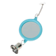 Budgie round mirror toy with bell